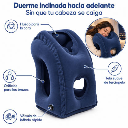 NOMVI · Almohada de viaje para dormir sentado sin que se te caiga la cabeza